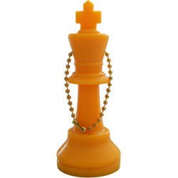 Porte-clés roi plastique jaune