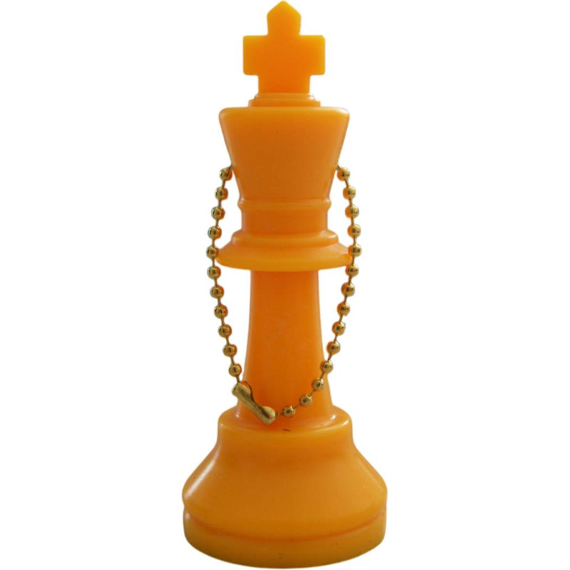 Porte-clés roi plastique jaune