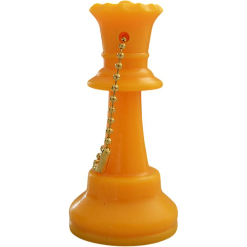 Porte-clés dame plastique jaune