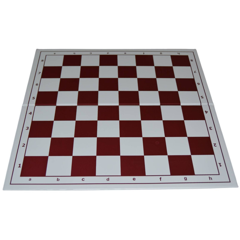 Échiquier pliable en plastique blanc/marron numéroté 36 cm (avec défaut)