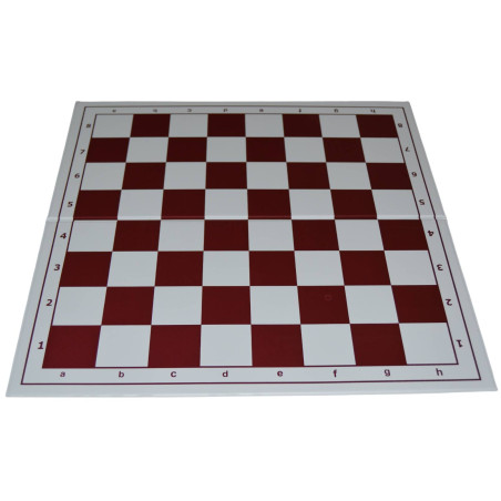 Échiquier pliable en plastique blanc/marron numéroté 36 cm (avec défaut)