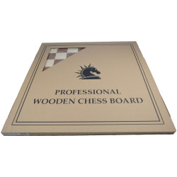 Échiquier en bois sycomore/acajou numéroté bord clair 48 cm - taille 5