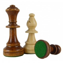 Jeu d'échecs bois sycomore/acajou bord clair pièces STAUNTON schima wallichi - numéroté taille 5