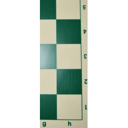 Échiquier enroulable en silicone 51cm blanc/vert (avec défauts)