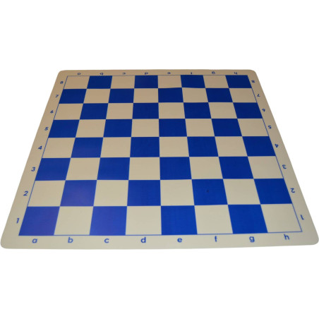 Échiquier enroulable en silicone 51cm blanc/bleu (avec défaut)