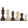 Jeu d'échecs bois sycomore/acajou bord clair pièces STAUNTON n°5 style allemand charme SR3 - numéroté taille 5