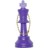 Porte-clés roi plastique violet