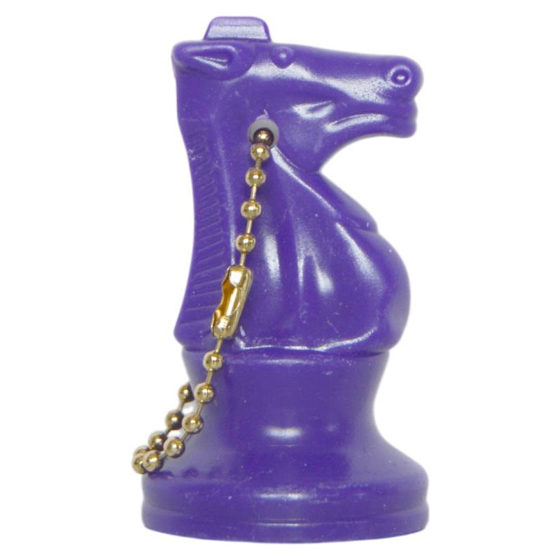 Porte-clés cavalier plastique violet