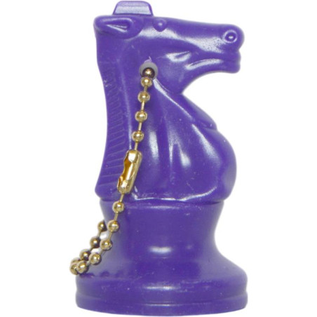 Porte-clés cavalier plastique violet