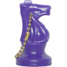 Porte-clés cavalier plastique violet