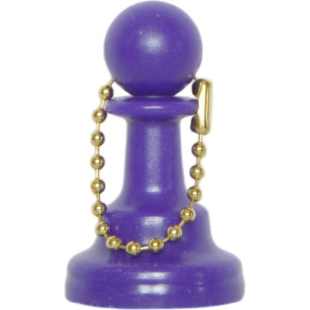 Porte-clés pion plastique violet