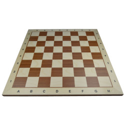 Jeu d'échecs bois sycomore/acajou bord clair pièces STAUNTON style Français acacia/buis - numéroté taille 6