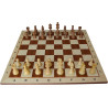 Jeu d'échecs bois sycomore/acajou bord clair pièces STAUNTON style Français acacia/buis - numéroté taille 6