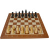 Jeu d'échecs bois sycomore/acajou pièces STAUNTON style allemand ébonisées acacia/buis - numéroté taille 4