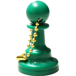 Porte-clés pion plastique vert