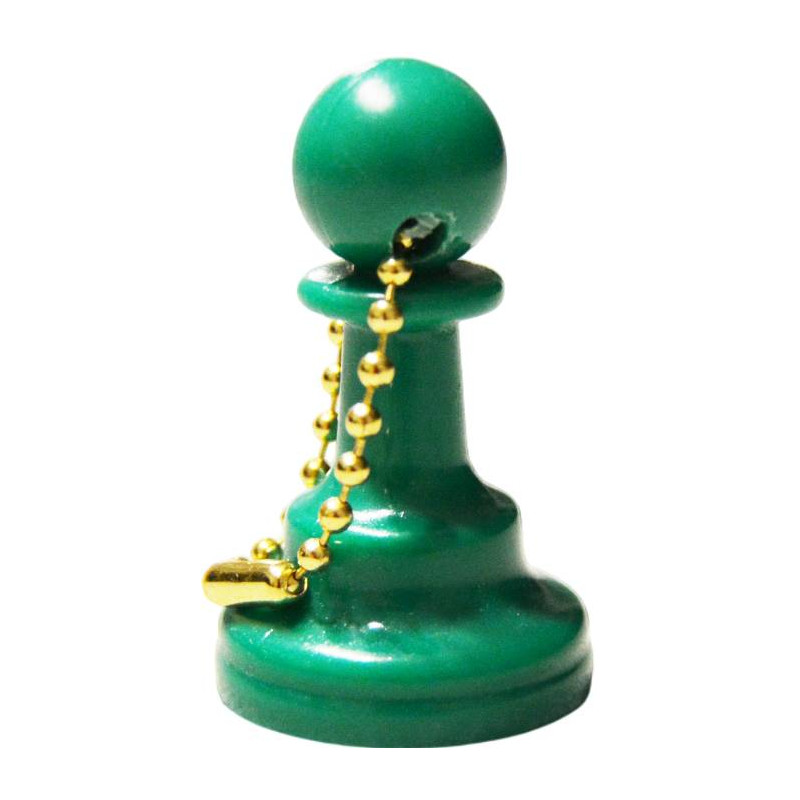 Porte-clés pion plastique vert