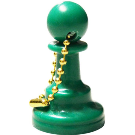 Porte-clés pion plastique vert