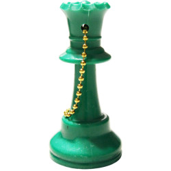 Porte-clés dame plastique vert