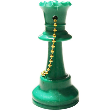 Porte-clés dame plastique vert