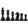 Jeu d'échecs bois acajou noir pièces STAUNTON style allemand ébonisées acacia/buis - numéroté taille 4