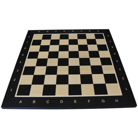 Échiquier en bois acajou noir/érable numéroté 40 cm - taille 4