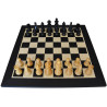 Jeu d'échecs bois acajou noir pièces STAUNTON style allemand ébonisées acacia/buis - taille 4