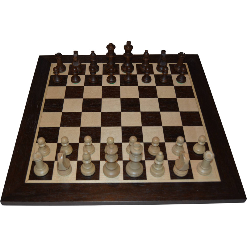 Jeu d'échecs bois wengé pièces STAUNTON n°4 charme - taille 4