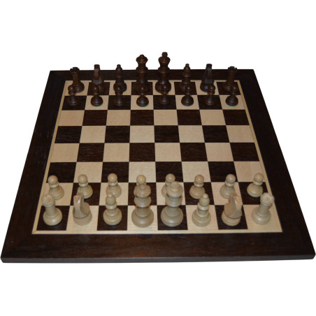 Jeu d'échecs bois wengé pièces STAUNTON n°4 charme - taille 4