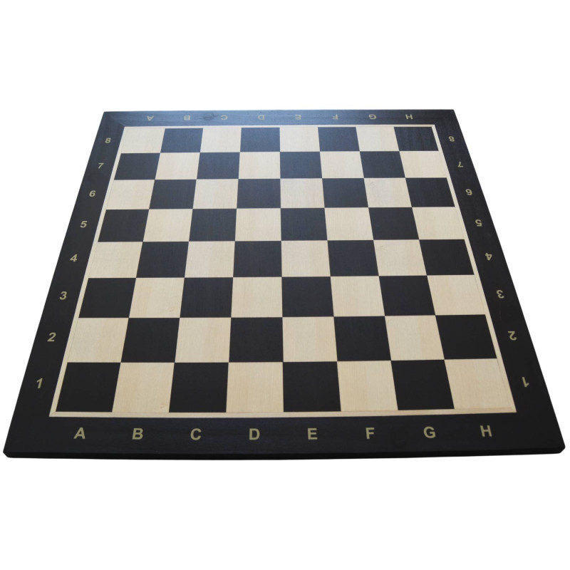 Échiquier en bois acajou noir/érable numéroté 48 cm - taille 5 (avec défaut)