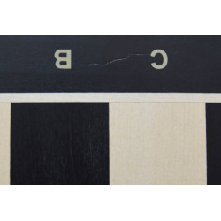 Échiquier en bois acajou noir/érable numéroté 48 cm - taille 5 (avec défaut)