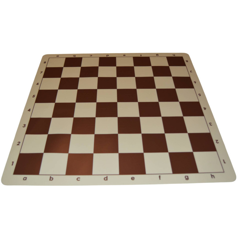 Échiquier enroulable en silicone 51cm blanc/marron (avec défauts)