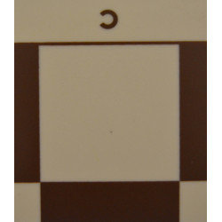 Échiquier enroulable en silicone 51cm blanc/marron (avec défauts)