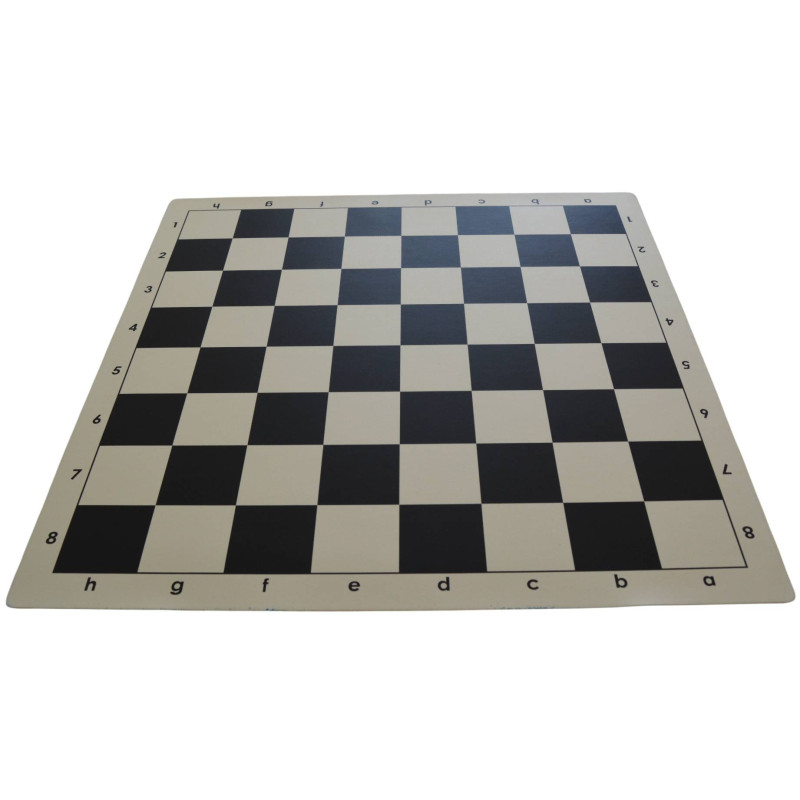 Échiquier enroulable en vinyle 51cm blanc/noir (avec défaut)